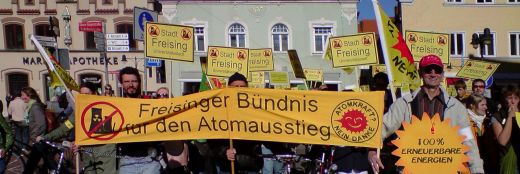 Vorerst letzte Mahnwache des Freisinger Bündnis für Atomausstieg