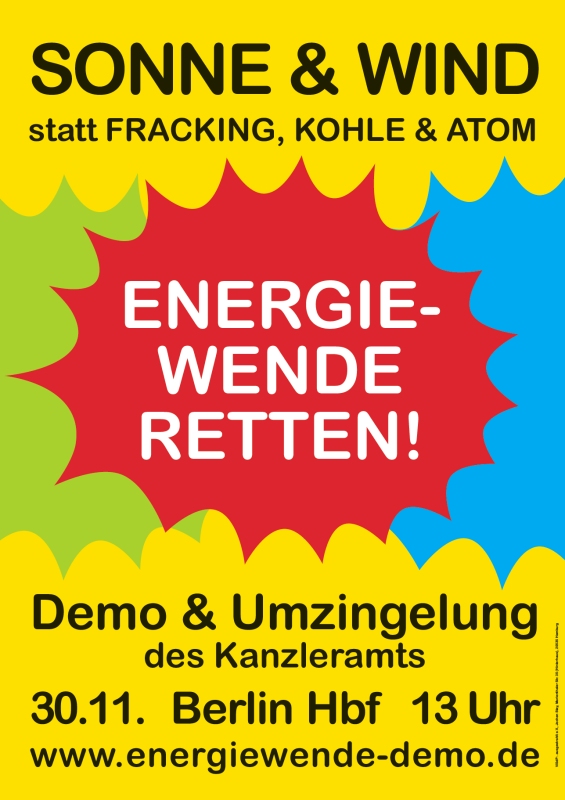 Energiewende retten – Demo in Berlin am 30.11.13
