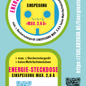 Bild Aufkleber Energiesteckdose, siehe www.solar2030.de/energiesteckdose/